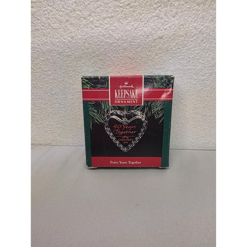 1991 Hallmark Keepsake Ornament 40 Years Together Vintage Anniversary Christmas